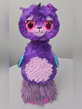 Hatchimals Llamacorn Toy Extend Neck Talking Changing Eye Lights Purple Pink